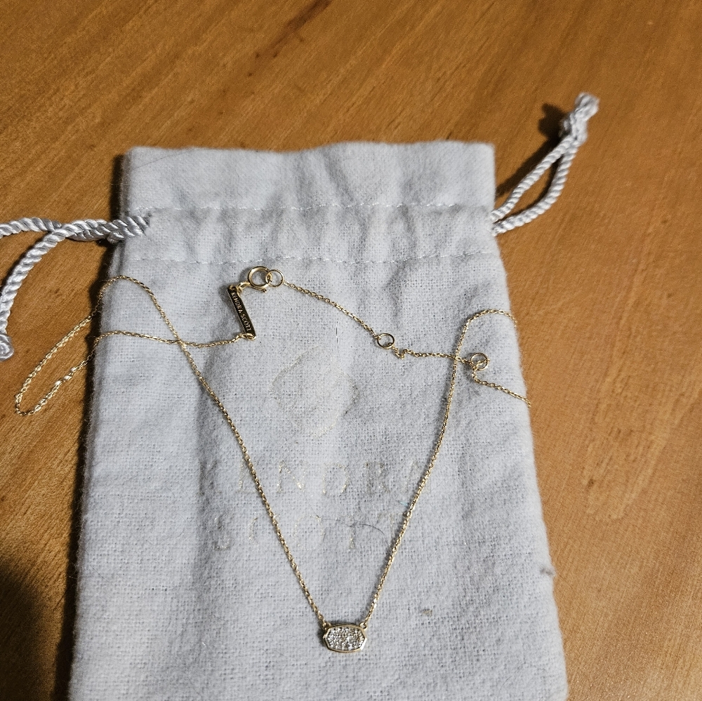 Kendra Scott Gold Pavé Pendant Necklace